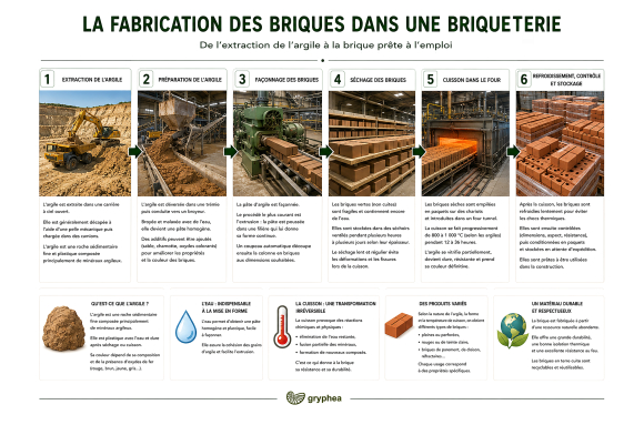 La fabrication des briques dans une briqueterie